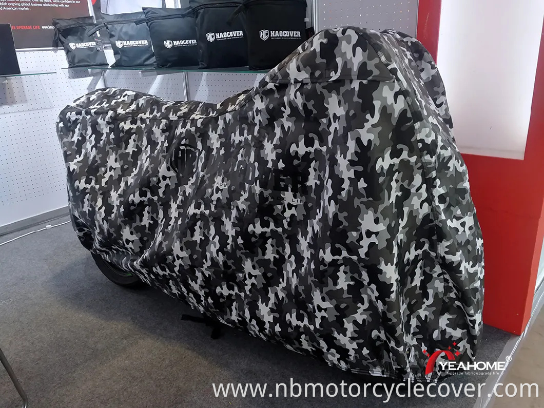 Camouflage Printed Design Outdoor Motorcycle Cover Waterproof Bike Cover